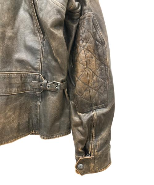 POLO RALPH LAUREN（ポロ・ラルフローレン）POLO RALPH LAUREN (ポロ・ラルフローレン) LEATHER MOTORCYCLE JACKET ブラウン サイズ:XLの古着・服飾アイテム