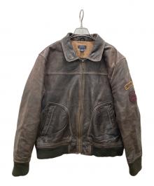 GANT RUGGER（ガント ラガー）の古着「レザージャケット」｜ブラウン