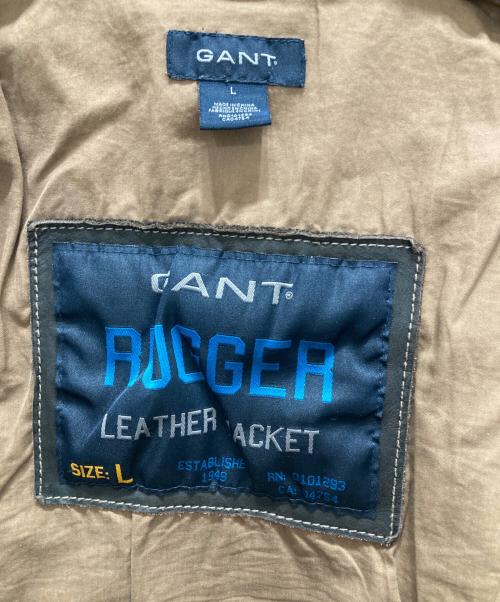 GANT RUGGER（ガント ラガー）GANT Rugger (ガント ラガー) レザージャケット ブラウン サイズ:Lの古着・服飾アイテム