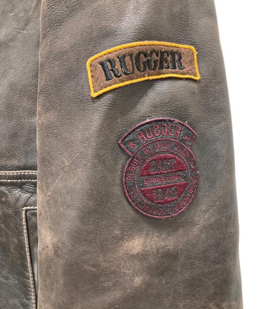 GANT RUGGER（ガント ラガー）GANT Rugger (ガント ラガー) レザージャケット ブラウン サイズ:Lの古着・服飾アイテム