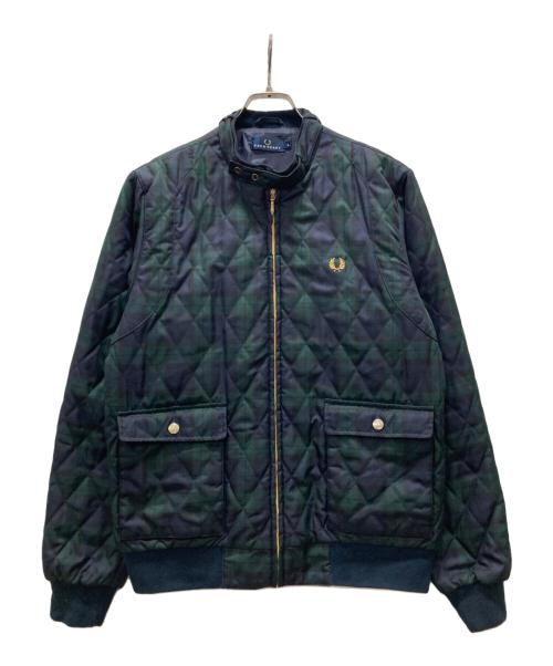 FRED PERRY（フレッドペリー）FRED PERRY (フレッドペリー) スタンドカラージャケット グリーン サイズ:Lの古着・服飾アイテム
