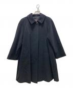 Burberry'sバーバリーズ）の古着「アンゴラステンカラーコート」｜ブラック