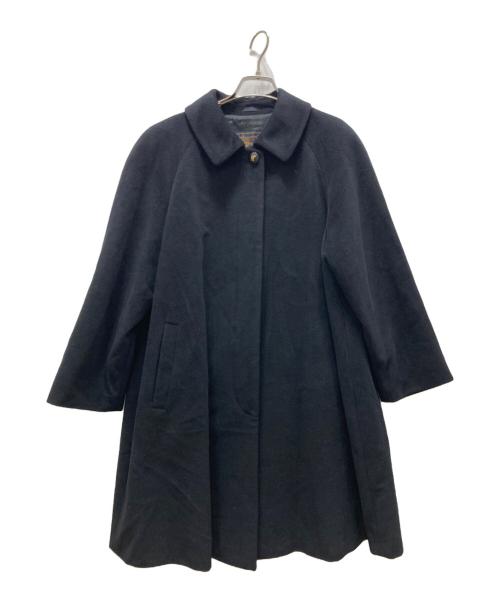 Burberry's（バーバリーズ）Burberry's (バーバリーズ) アンゴラステンカラーコート ブラック サイズ:Mの古着・服飾アイテム