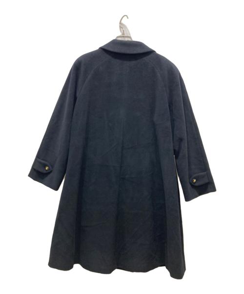 Burberry's（バーバリーズ）Burberry's (バーバリーズ) アンゴラステンカラーコート ブラック サイズ:Mの古着・服飾アイテム