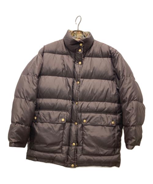 Burberry's（バーバリーズ）Burberry's (バーバリーズ) ノヴァチェック 金釦リバーシブルダウンジャケット ブラウン サイズ:Mの古着・服飾アイテム