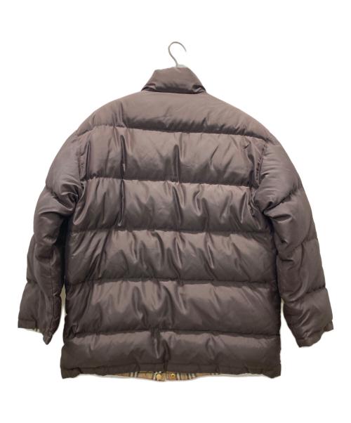 Burberry's（バーバリーズ）Burberry's (バーバリーズ) ノヴァチェック 金釦リバーシブルダウンジャケット ブラウン サイズ:Mの古着・服飾アイテム