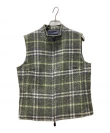 BURBERRY LONDON（バーバリーロンドン）の古着「チェックベスト」｜グリーン