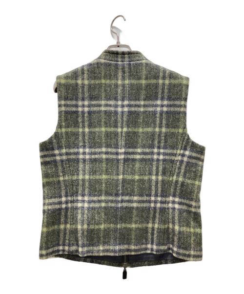 BURBERRY LONDON（バーバリーロンドン）BURBERRY LONDON (バーバリーロンドン) チェックベスト グリーン サイズ:42の古着・服飾アイテム