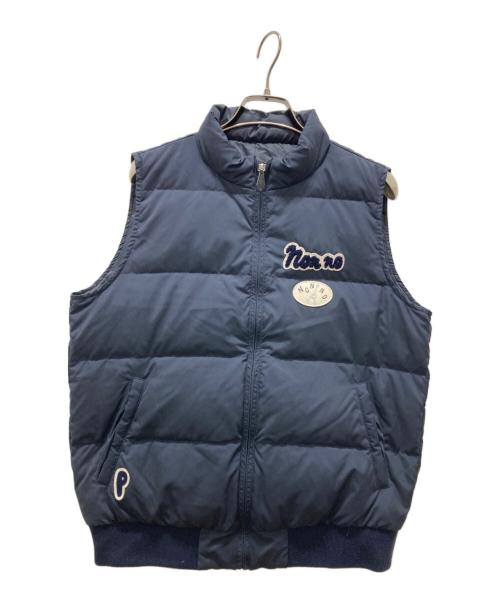 Mademoiselle NON NON（マドモアゼルノンノン）Mademoiselle NON NON (マドモアゼルノンノン) ワッペン ダウンベスト ネイビー サイズ:Mの古着・服飾アイテム