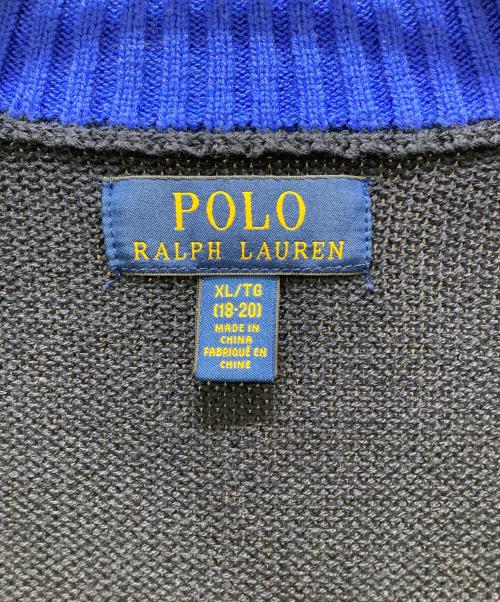 POLO RALPH LAUREN（ポロ・ラルフローレン）POLO RALPH LAUREN (ポロ・ラルフローレン) ロゴニットジャケット ネイビー サイズ:S（キッズXLサイズ)の古着・服飾アイテム