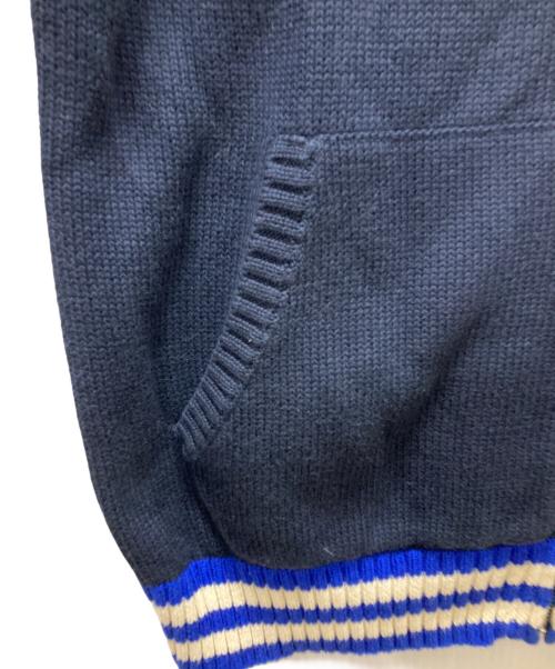 POLO RALPH LAUREN（ポロ・ラルフローレン）POLO RALPH LAUREN (ポロ・ラルフローレン) ロゴニットジャケット ネイビー サイズ:S（キッズXLサイズ)の古着・服飾アイテム