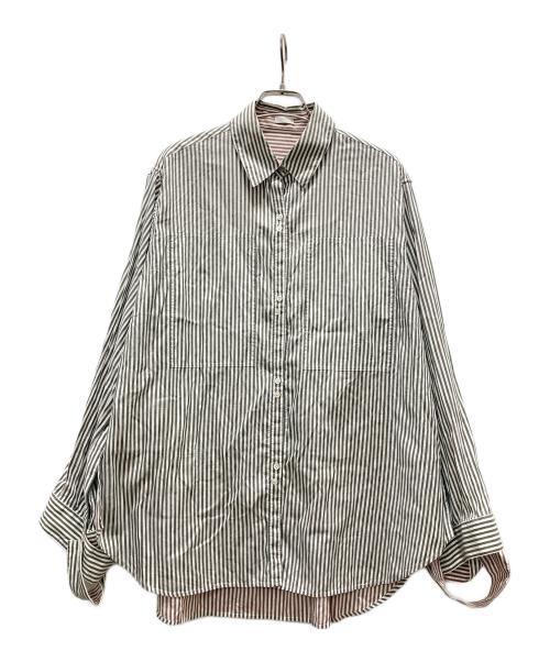 RITO（リト）rito (リト) リバーシブルシャツ/REVERSIBLE SHIRT WITH BELT グレー サイズ:36の古着・服飾アイテム