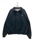 Championチャンピオン）の古着「90sハーフジップスウェット」｜ブラック