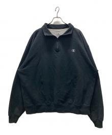 Champion（チャンピオン）の古着「90sハーフジップスウェット」｜ブラック