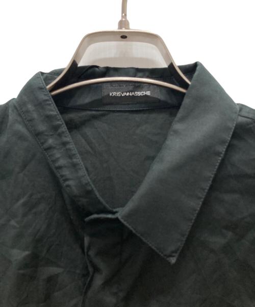 KRIS VAN ASSCHE（クリス ヴァン アッシュ）KRIS VAN ASSCHE (クリス ヴァン アッシュ) 変形襟 ドレスシャツ ブラック サイズ:48の古着・服飾アイテム