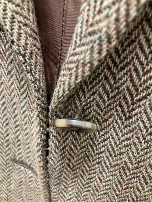 RALPH RALPH LAUREN（ラルフラルフローレン）RALPH RALPH LAUREN (ラルフラルフローレン) ヘリンボーンテーラードジャケット ベージュ サイズ:15の古着・服飾アイテム