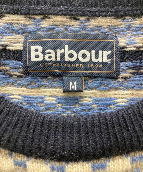 Barbour（バブアー）Barbour (バブアー) フェアアイル柄 ニット ブルー サイズ:Mの古着・服飾アイテム