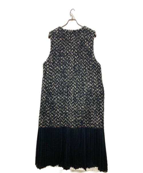 ADORE（アドーア）ADORE (アドーア) ヘリンボーンツイードノースリーブワンピース ブラック サイズ:38の古着・服飾アイテム