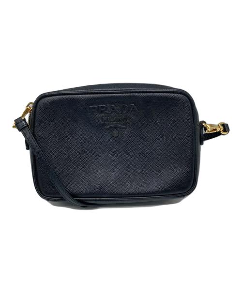 PRADA（プラダ）PRADA (プラダ) ロゴミニ ショルダーバッグ ブラックの古着・服飾アイテム