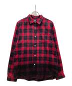 stussyステューシー）の古着「チェックシャツ」｜レッド