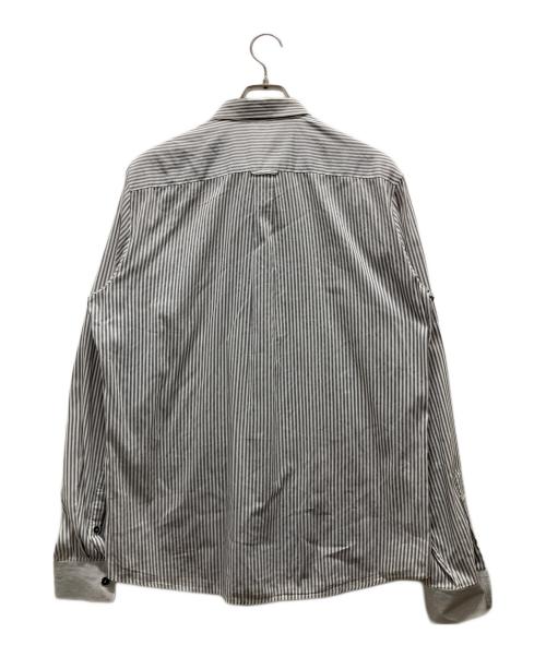 ALEXANDER McQUEEN（アレキサンダーマックイーン）ALEXANDER McQUEEN (アレキサンダーマックイーン) ストライプシャツ グレー サイズ:50の古着・服飾アイテム