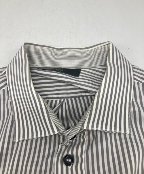ALEXANDER McQUEEN（アレキサンダーマックイーン）ALEXANDER McQUEEN (アレキサンダーマックイーン) ストライプシャツ グレー サイズ:50の古着・服飾アイテム