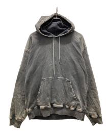 DIESEL（ディーゼル）の古着「プルオーバーパーカー/D-Um-Rib Track Denim Hoodie」｜グレー
