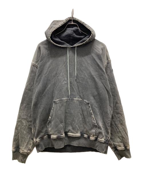 DIESEL（ディーゼル）DIESEL (ディーゼル) プルオーバーパーカー/D-Um-Rib Track Denim Hoodie グレー サイズ:Sの古着・服飾アイテム