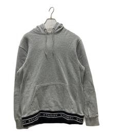stussy（ステューシー）の古着「裾ロゴラインパーカー」｜グレー