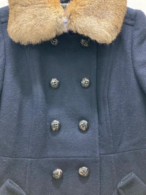 BURBERRY BLUE LABEL（バーバリー ブルー レーベル）BURBERRY BLUE LABEL (バーバリー ブルー レーベル) 裏ノヴァステンカラーコート ネイビー サイズ:38の古着・服飾アイテム