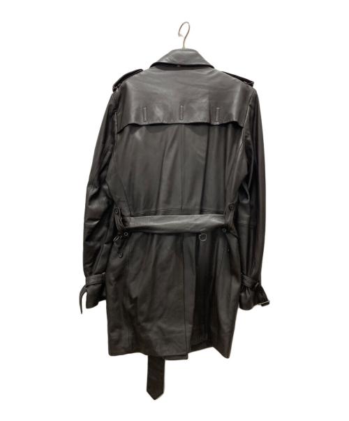 Aquascutum（アクアスキュータム）Aquascutum (アクアスキュータム) レザートレンチコート ブラウン サイズ:38の古着・服飾アイテム