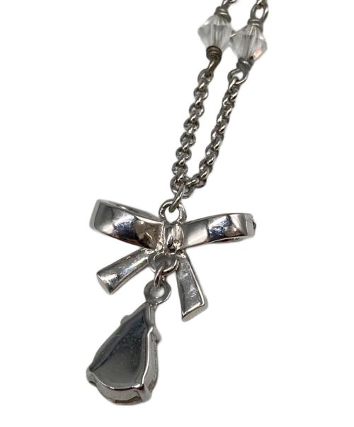 Christian Dior（クリスチャン ディオール）Christian Dior (クリスチャン ディオール) リボンモチーフネックレス シルバーの古着・服飾アイテム