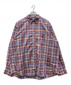 THE NORTH FACEザ ノース フェイス）の古着「ロングスリーブマドラスシャツ」｜ブルー×レッド