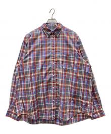 THE NORTH FACE（ザ ノース フェイス）の古着「ロングスリーブマドラスシャツ」｜ブルー×レッド