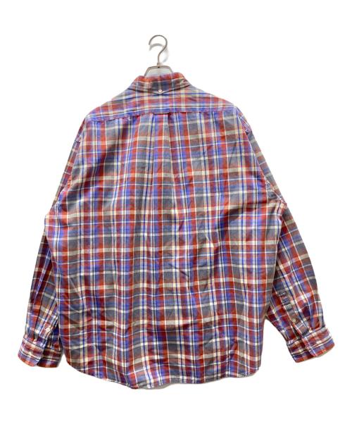 THE NORTH FACE（ザ ノース フェイス）THE NORTH FACE (ザ ノース フェイス) ロングスリーブマドラスシャツ ブルー×レッド サイズ:XLの古着・服飾アイテム