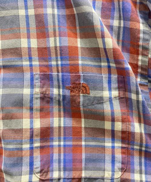 THE NORTH FACE（ザ ノース フェイス）THE NORTH FACE (ザ ノース フェイス) ロングスリーブマドラスシャツ ブルー×レッド サイズ:XLの古着・服飾アイテム