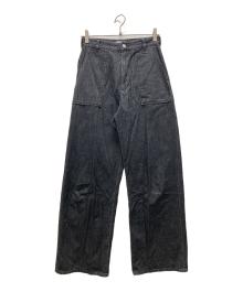 IENA（イエナ）の古着「ウォッシュ加工デニムベイカーパンツ」｜ブラック