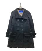 BURBERRY BLUE LABELバーバリー ブルー レーベル）の古着「ノヴァチェックライナー Pコート」｜ブラック
