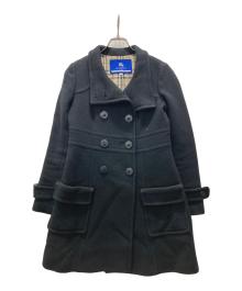 BURBERRY BLUE LABEL（バーバリー ブルー レーベル）の古着「ノヴァチェックライナー Pコート」｜ブラック
