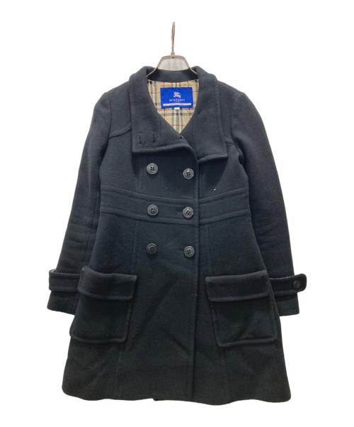 BURBERRY BLUE LABEL（バーバリー ブルー レーベル）BURBERRY BLUE LABEL (バーバリー ブルー レーベル) ノヴァチェックライナー Pコート ブラック サイズ:38の古着・服飾アイテム
