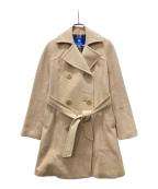 BURBERRY BLUE LABELバーバリー ブルー レーベル）の古着「ノヴァチェックライナー Pコート」｜ブラウン