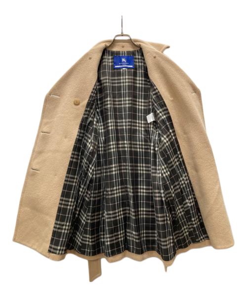 BURBERRY BLUE LABEL（バーバリー ブルー レーベル）BURBERRY BLUE LABEL (バーバリー ブルー レーベル) ノヴァチェックライナー Pコート ブラウン サイズ:38の古着・服飾アイテム