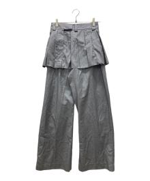 MAISON SPECIAL（メゾンスペシャル）の古着「Box Pleated Skirt Pants」｜ライトグレー