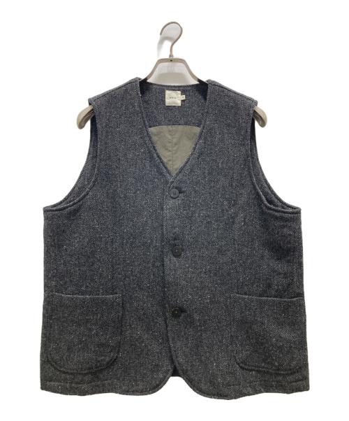 RINEN（リネン）RINEN (リネン) ヘリンボーン ツイードベスト グレー サイズ:3の古着・服飾アイテム