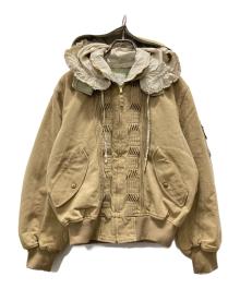 KANEKO ISAO（カネコ イサオ）の古着「フリル付きデニムジャケット」｜ベージュ