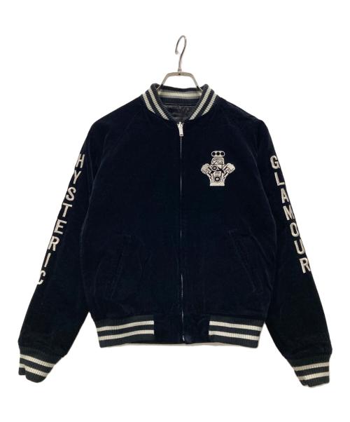 Hysteric Glamour（ヒステリックグラマー）Hysteric Glamour (ヒステリックグラマー) 別珍 キルト リバーシブルブルゾン ユニセックス ブラック サイズ:FREEの古着・服飾アイテム