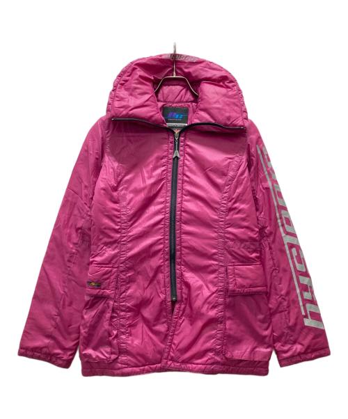 Hysteric Glamour（ヒステリックグラマー）Hysteric Glamour (ヒステリックグラマー) ロゴ袖プリマロフト中綿ジャケット ショッキングピンク サイズ:Fの古着・服飾アイテム