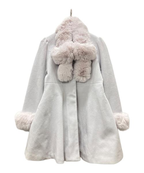evelyn（エブリン）evelyn (エブリン) リボンティペットコート スカイブルー サイズ:S 未使用品の古着・服飾アイテム