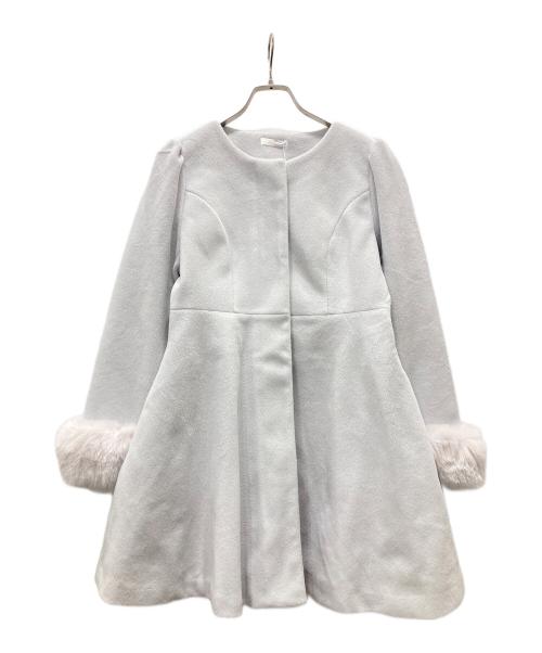 evelyn（エブリン）evelyn (エブリン) リボンティペットコート スカイブルー サイズ:S 未使用品の古着・服飾アイテム