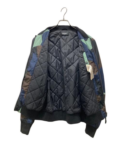 DIESEL（ディーゼル）DIESEL (ディーゼル) 幾何学柄ブルゾン ブラック サイズ:Mの古着・服飾アイテム